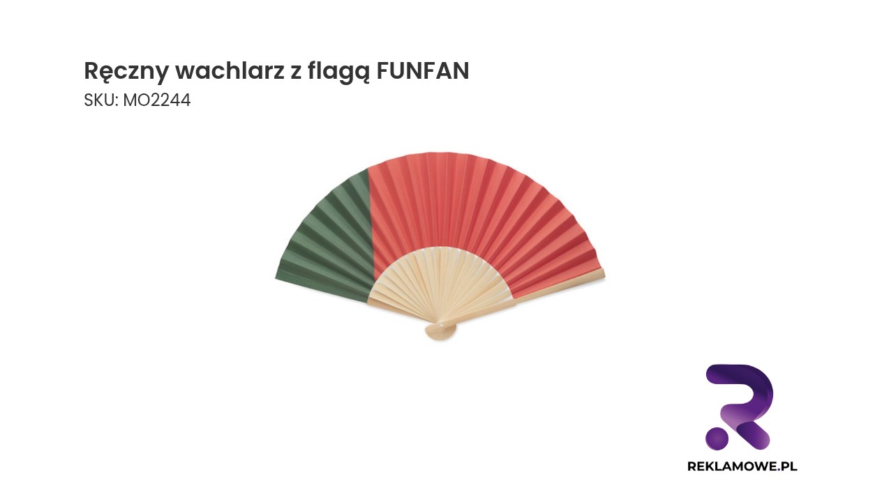 Ręczny wachlarz z flagą marki FUNFAN