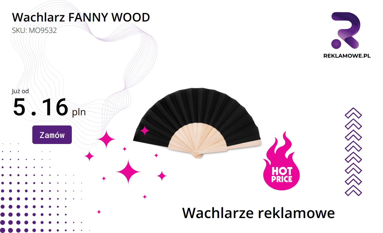 Elegancki wachlarz Fanny Wood