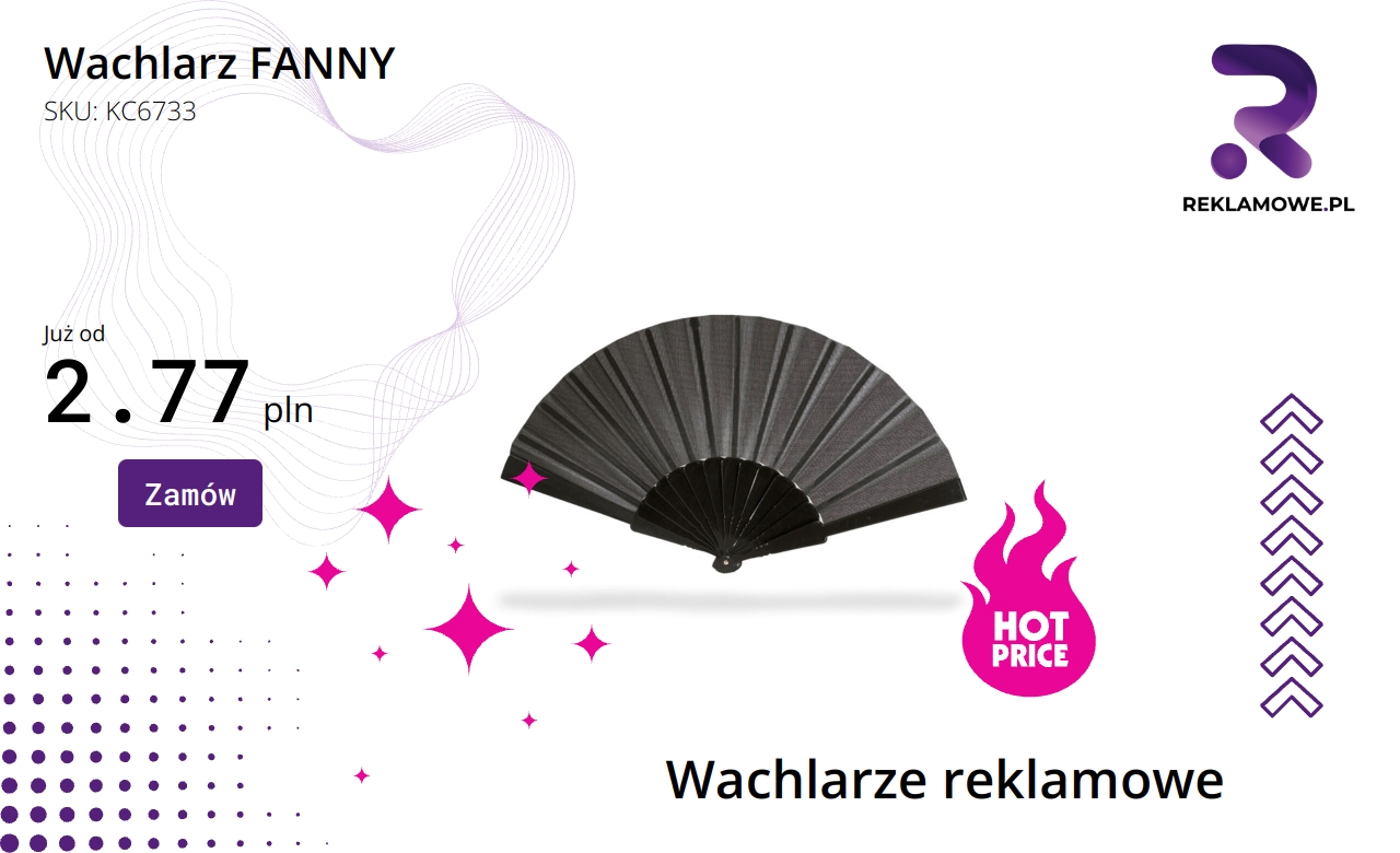 Wachlarz FANNY kolorowy i elegancki