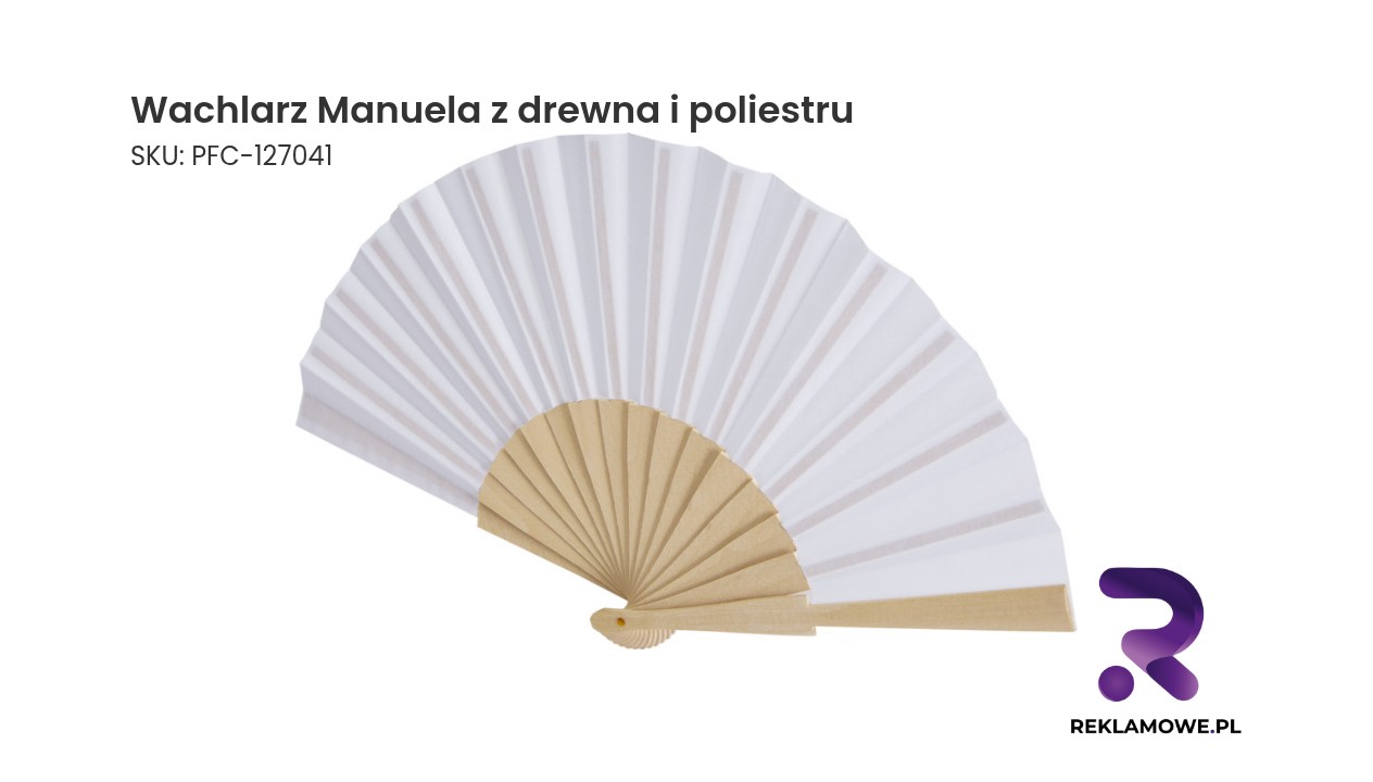 Wachlarz Manuela wykonany z drewna i poliestru