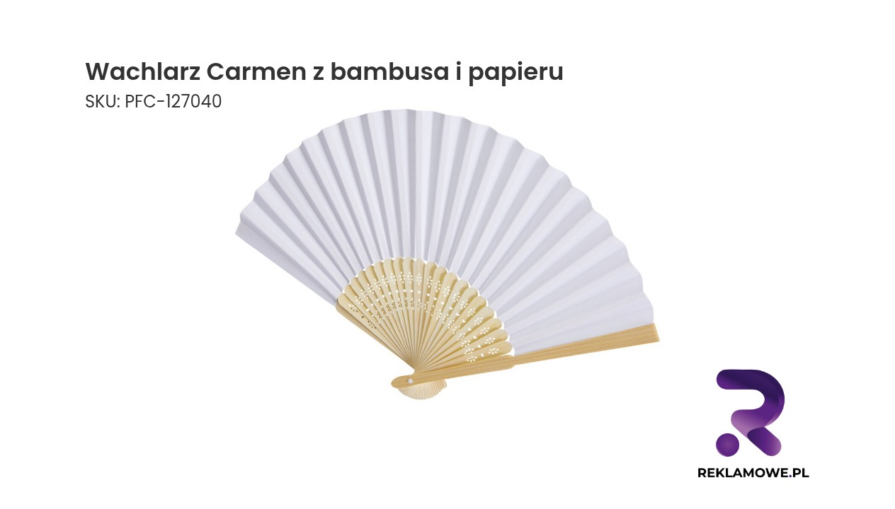 Wachlarz Carmen z bambusa i papieru – elegancki wachlarz ręczny